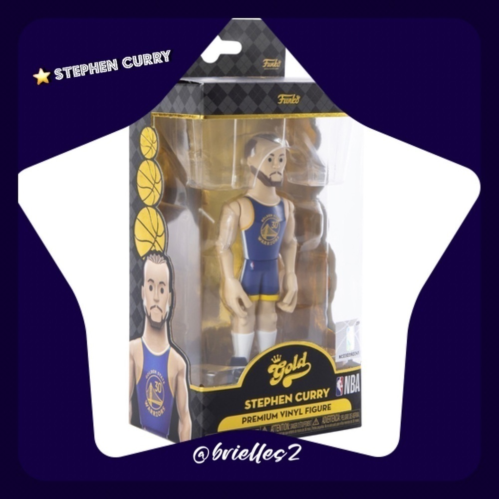 🏀 New Funko Gold NBA Premium Vinyl Figure 5”T Stephen Curry Basketball Star